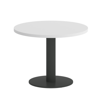 Home Office Стол журнальный круглый VR.SP-5-60.1G Белый Бриллиант/Металл Антрацит 600*600*453