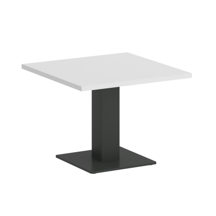 Home Office Стол журнальный квадратный VR.SP-5-60.2G Белый Бриллиант/Металл Антрацит 600*600*453