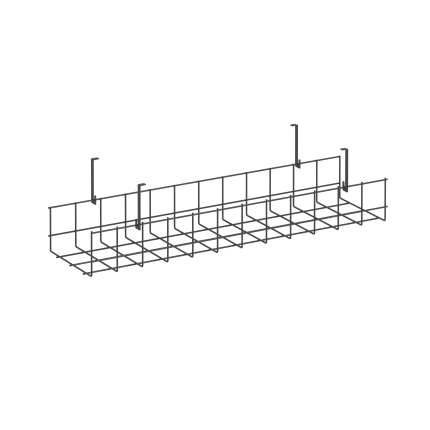 Кабель-канал сетчатый широкий KK-S-60 Металл Антрацит 605*181*154