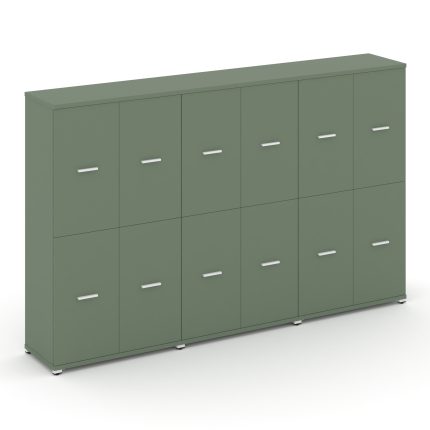 Concept Шкаф 3 широкие секции, 4 ниши CN.STS-432 W Кобо/Металл Белый 2500*420*1554