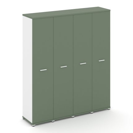 Concept Шкаф 4 узкие секции, 5 ниш CN.STU-548 W Кобо/Белый Бриллиант/Металл Белый 1668*420*1922