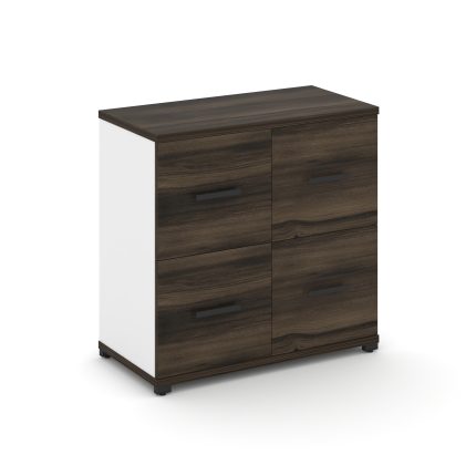 Concept Шкаф 1 широкая секция, 2 ниши CN.STS-212 B Дуб Мали/Белый Бриллиант/Металл Черный 836*420*81