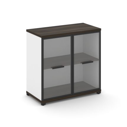 Concept Шкаф 1 широкая секция, 2 ниши CN.STS-213 RPB B Дуб Мали/Белый Бриллиант/Металл Черный/Прозра