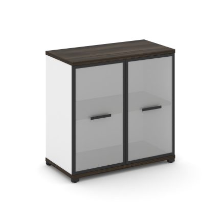 Concept Шкаф 1 широкая секция, 2 ниши CN.STS-213 RMB B Дуб Мали/Белый Бриллиант/Металл Черный/Сатин