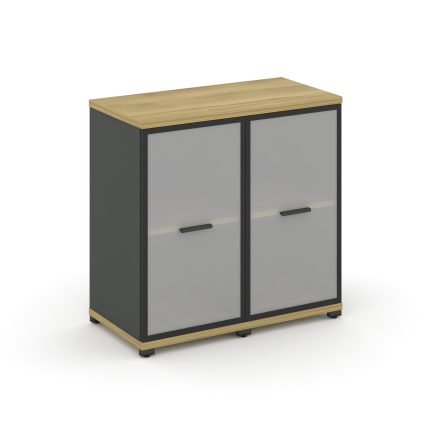 Concept Шкаф 2 узкие секции, 2 ниши CN.STU-223 RMB A Дуб Винченцо/Антрацит/Металл Антрацит/Сатин 836