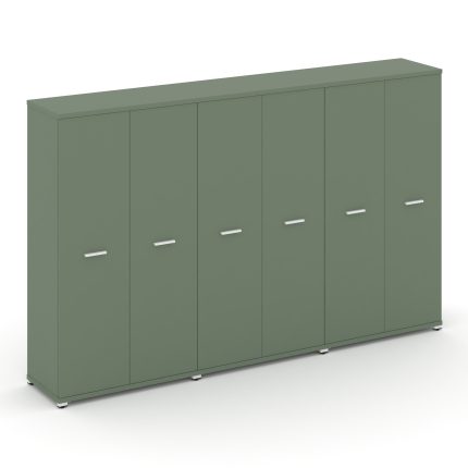 Concept Шкаф 3 широкие секции, 4 ниши CN.STS-436 W Кобо/Металл Белый 2500*420*1554