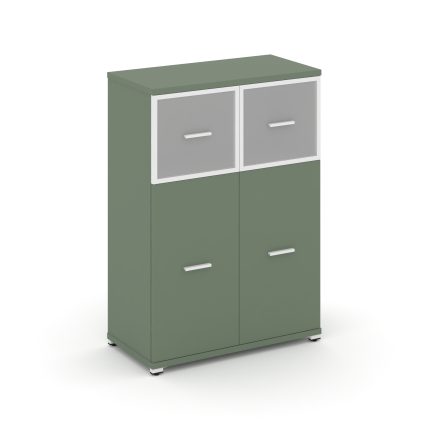 Concept Шкаф 1 широкая секция, 3 ниши CN.STS-314 RMW W Кобо/Металл Белый/Сатин 836*420*1186