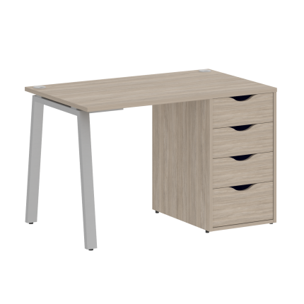 Home Office Стол письменный VR.SP-3-118.4.A Дуб Аттик/Металл Серый 1180*720*750