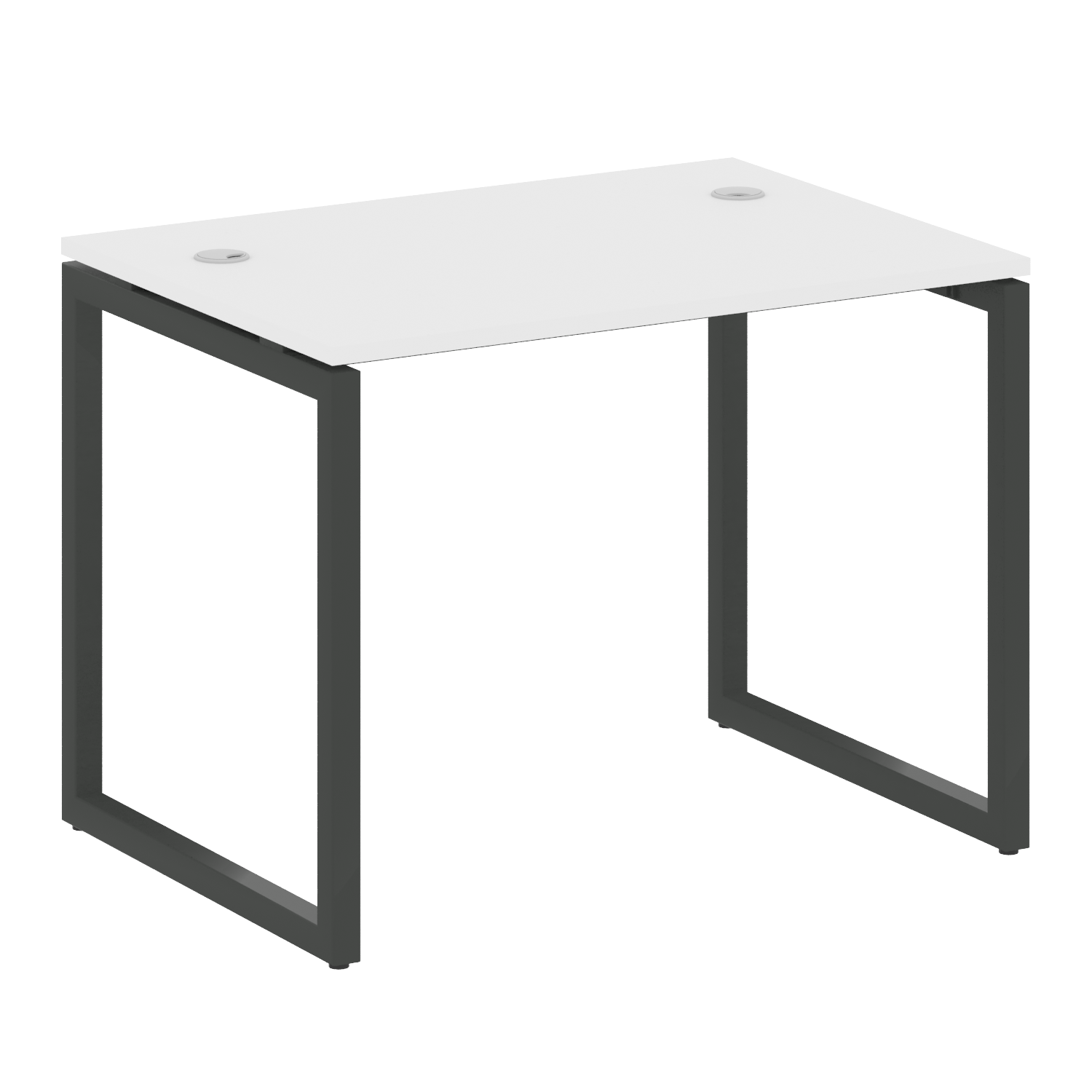 Metal System Quattro Стол письменный на О-образном м/к 40БО.СП-1 Белый/Металл Антрацит 1000*720*750