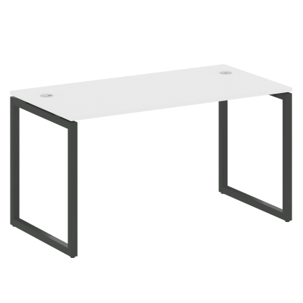 Metal System Quattro Стол письменный на О-образном м/к 40БО.СП-3 Белый/Металл Антрацит 1400*720*750