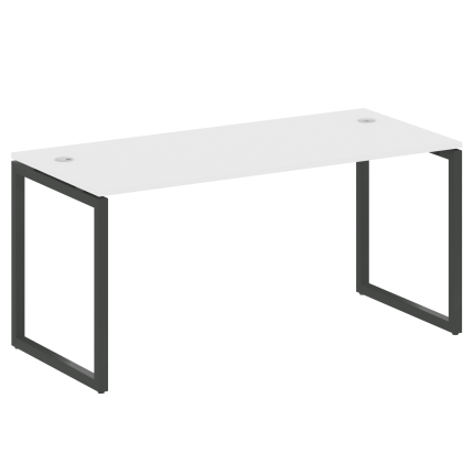 Metal System Quattro Стол письменный на О-образном м/к 40БО.СП-4 Белый/Металл Антрацит 1600*720*750