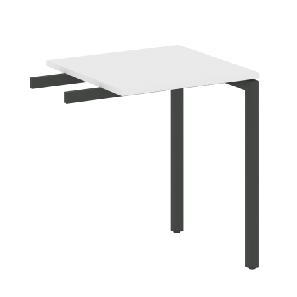 Metal System Quattro Приставной элемент на П-образном м/к 40БП.ПР-1 Белый/Металл Антрацит 600*600*75