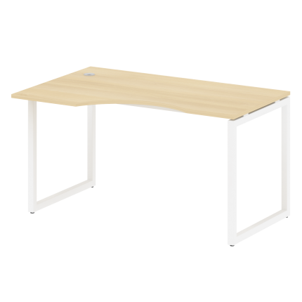 Metal System Quattro Стол криволинейный левый на О-образном м/к 40БО.СА-2 (L) Акация Лорка/Металл Бе