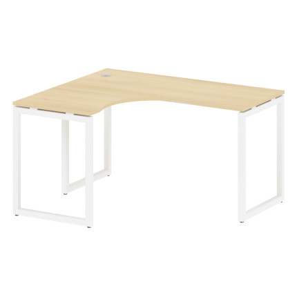 Metal System Quattro Стол криволинейный левый на О-образном м/к 40БО.СА-3 (L) Акация Лорка/Металл Бе