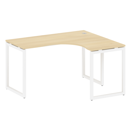 Metal System Quattro Стол криволинейный правый на О-образном м/к 40БО.СА-3 (R) Акация Лорка/Металл Б