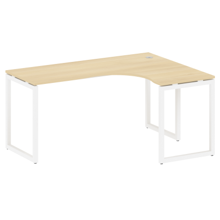 Metal System Quattro Стол криволинейный правый на О-образном м/к 40БО.СА-4 (R) Акация Лорка/Металл Б