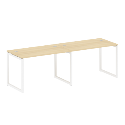 Metal System Quattro Рабочая станция на 2 места на О-образном м/к 40БО.СМ-2.2 Акация Лорка/Металл Бе