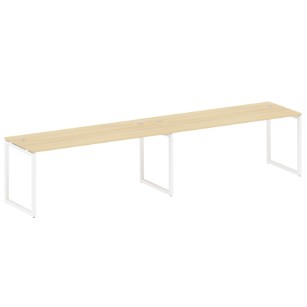 Metal System Quattro Рабочая станция на 2 места на О-образном м/к 40БО.СМ-2.5 Акация Лорка/Металл Бе