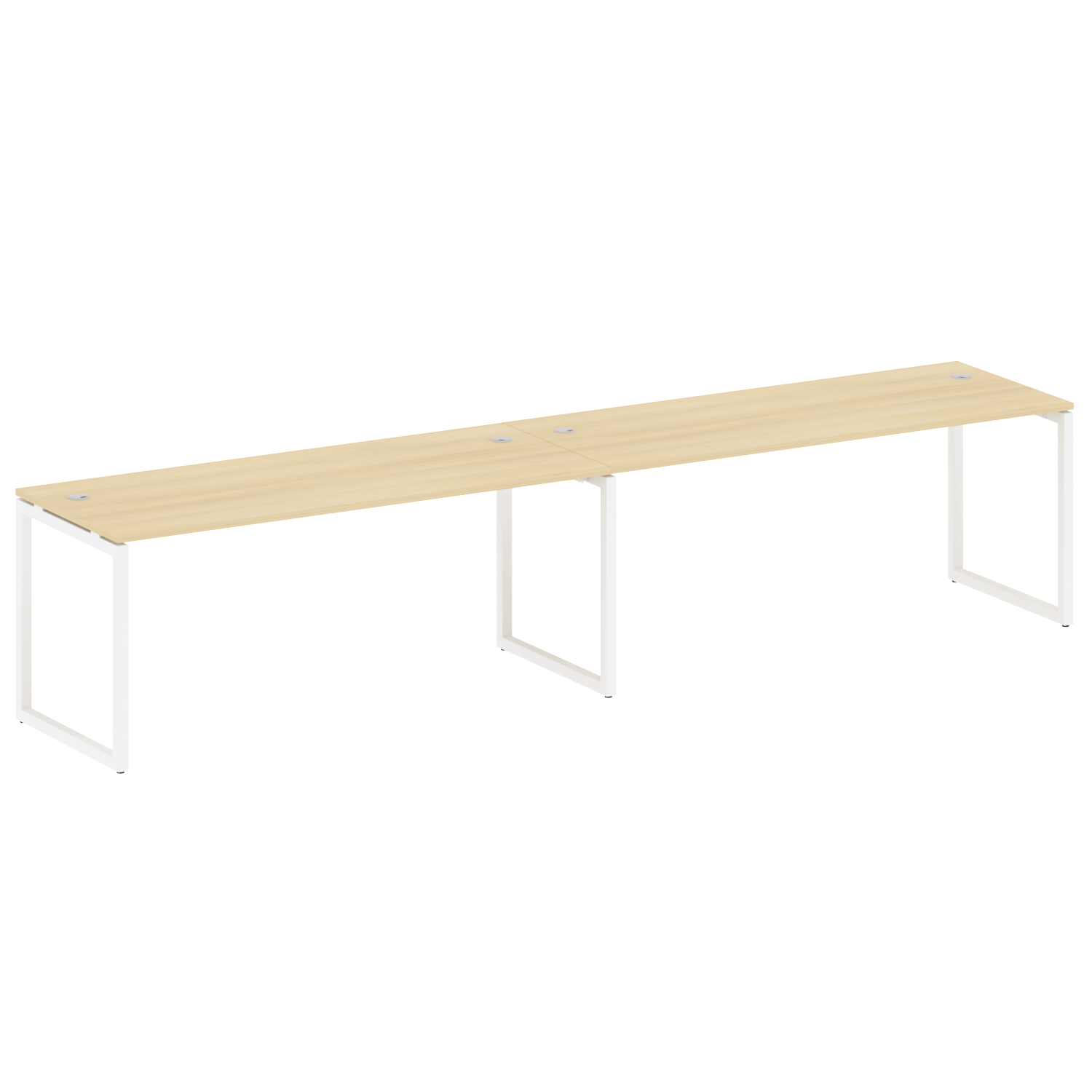 Metal System Quattro Рабочая станция на 2 места на О-образном м/к 40БО.СМ-2.5 Акация Лорка/Металл Бе