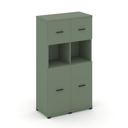 Concept Шкаф 2 узкие секции, 4 ниши CN.STU-425 B Кобо/Металл Черный 836*420*1554