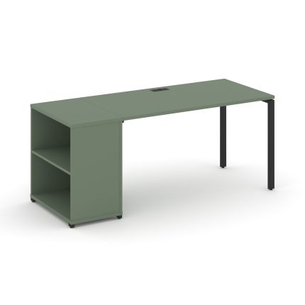 Concept Стол рабочий с опорным стеллажом CN.SP-201 Кобо/Металл Черный 1400*720*750