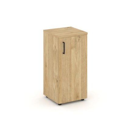 Style Project Шкаф низкий узкий SN.STU.E-301(R) Тиквуд Светлый/Черный Ручки 400*400*833