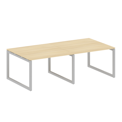 Metal System Quattro Переговорный стол (2 столешницы) на О-образном м/к 50БО.ПРГ-2.2 Акация Лорка/Ме