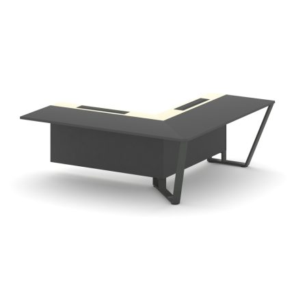 Steel Meet Завершающий угловой модуль правый KMK-PR.B.SPZOU-20(R) Антрацит/Ваниль Глянец/Металл Антр