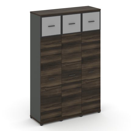 Concept Шкаф 3 узкие секции, 5 ниш CN.STU-537 RMB A Дуб Мали/Антрацит/Металл Антрацит/Сатин 1252*420