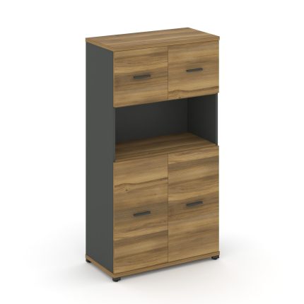 Concept Шкаф 1 широкая секция, 4 ниши CN.STS-415 A Сандал Янтарный/Антрацит/Металл Антрацит 836*420*