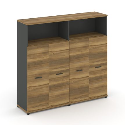 Concept Шкаф 2 широкие секции, 4 ниши CN.STS-423 A Сандал Янтарный/Антрацит/Металл Антрацит 1668*420