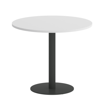 Home Office Стол круглый VR.SP-5-90.1 Белый Бриллиант/Металл Антрацит 900*900*753