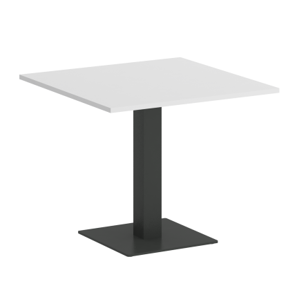 Home Office Стол квадратный VR.SP-5-90.2 Белый Бриллиант/Металл Антрацит 900*900*753
