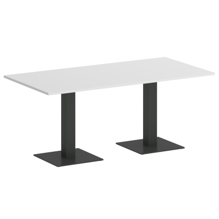 Home Office Стол прямоугольный VR.SP-5-180.2 Белый Бриллиант/Металл Антрацит 1800*900*753