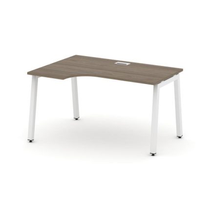 Style Project Стол рабочий эргоном. SN-5A.SPA-011(L) Вяз Благородный/Металл Белый 1380*700/980*750