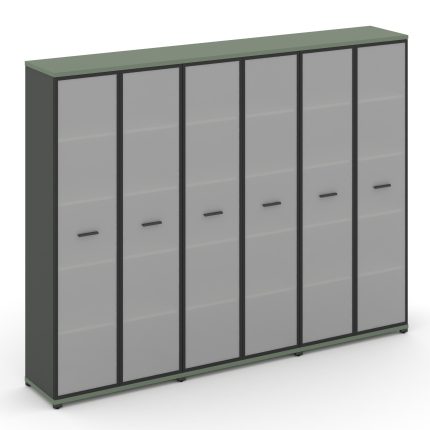 Concept Шкаф 3 широкие секции, 5 ниш CN.STS-538 RMB A Кобо/Антрацит/Металл Антрацит/Сатин 2500*420*1