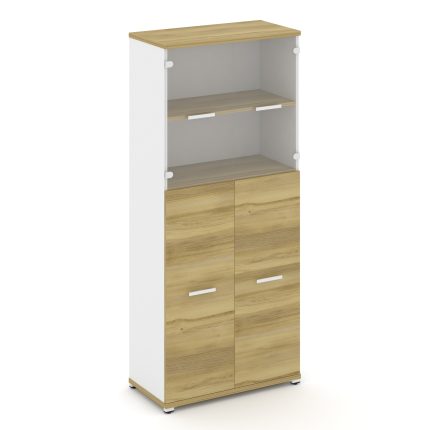 Concept Шкаф 1 широкая секция, 5 ниш CN.STS.E-515 SP W Дуб Винченцо/Белый Бриллиант/Металл Белый/Про