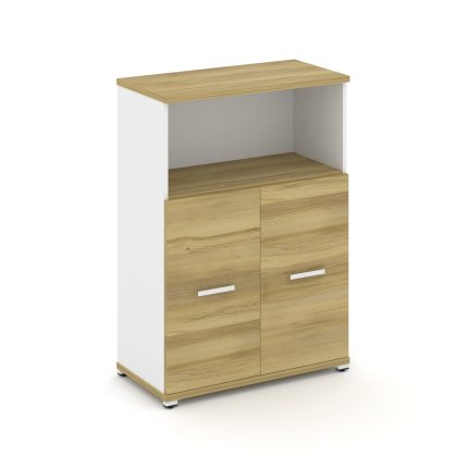 Concept Шкаф 1 широкая секция, 3 ниши CN.STS.E-313 W Дуб Винченцо/Белый Бриллиант/Металл Белый 836*4