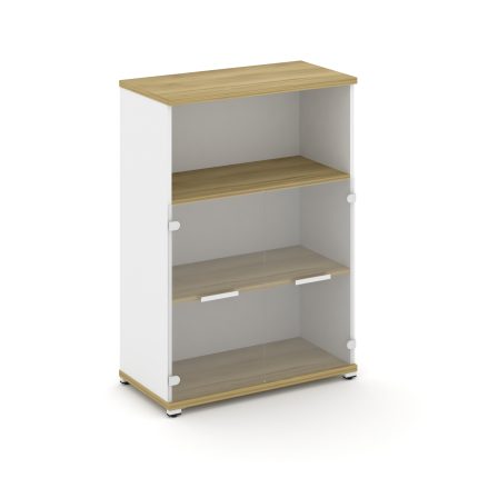 Concept Шкаф 1 широкая секция, 3 ниши CN.STS.E-313 SP W Дуб Винченцо/Белый Бриллиант/Металл Белый/Пр