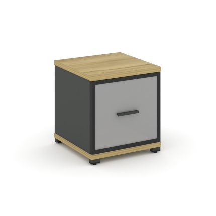 Concept Шкаф 1 узкая секция, 1 ниша CN.STU-113 RMB A Дуб Винченцо/Антрацит/Металл Антрацит/Сатин 420