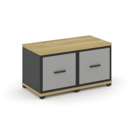 Concept Шкаф 2 узкие секции, 1 ниша CN.STU-123 RMB A Дуб Винченцо/Антрацит/Металл Антрацит/Сатин 836