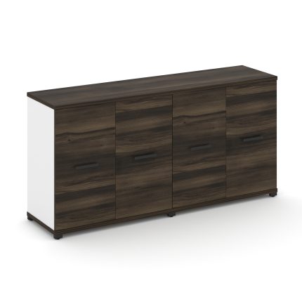 Concept Шкаф 2 широкие секции, 2 нишии CN.STS-223 B Дуб Мали/Белый Бриллиант/Металл Черный 1668*420*