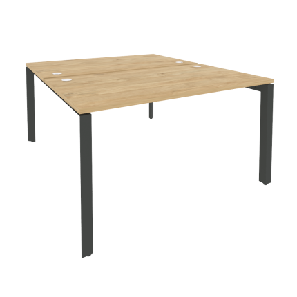 Onix Рабочая станция на П-образном м/к O.MP-D.RS-2.3.8 Тиквуд Светлый/Металл Антрацит 1380*1635*750