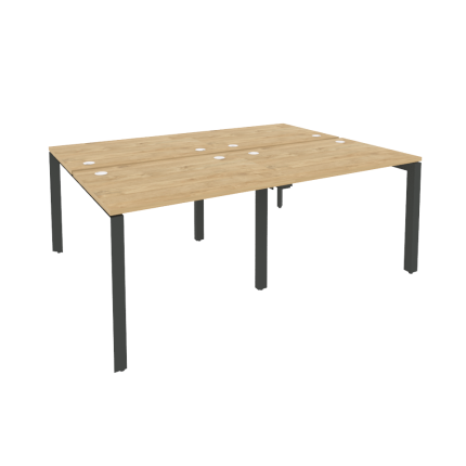 Onix Рабочая станция на П-образном м/к O.MP-D.RS-4.1.7 Тиквуд Светлый/Металл Антрацит 1960*1475*750