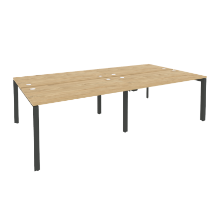 Onix Рабочая станция на П-образном м/к O.MP-D.RS-4.3.7 Тиквуд Светлый/Металл Антрацит 2760*1475*750