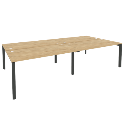 Onix Рабочая станция на П-образном м/к O.MP-D.RS-4.4.8 Тиквуд Светлый/Металл Антрацит 3160*1635*750