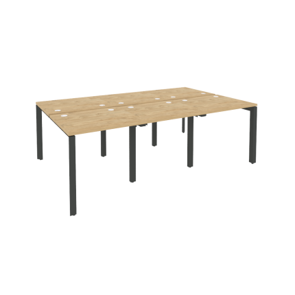 Onix Рабочая станция на П-образном м/к O.MP-D.RS-6.0.7 Тиквуд Светлый/Металл Антрацит 2340*1475*750