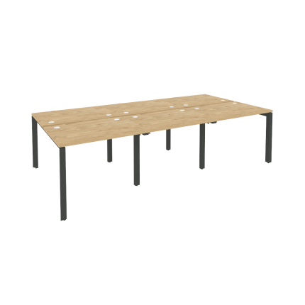 Onix Рабочая станция на П-образном м/к O.MP-D.RS-6.1.7 Тиквуд Светлый/Металл Антрацит 2940*1475*750