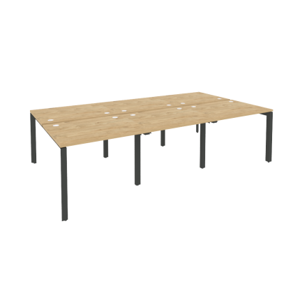 Onix Рабочая станция на П-образном м/к O.MP-D.RS-6.1.8 Тиквуд Светлый/Металл Антрацит 2940*1635*750