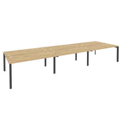 Onix Рабочая станция на П-образном м/к O.MP-D.RS-6.4.7 Тиквуд Светлый/Металл Антрацит 4740*1475*750